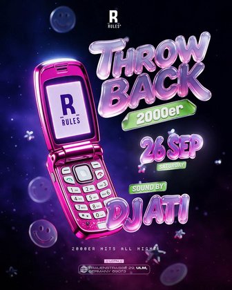• THROW BACK 2000er 🪩 | SAMSTAG 26.9 | DJ ATI