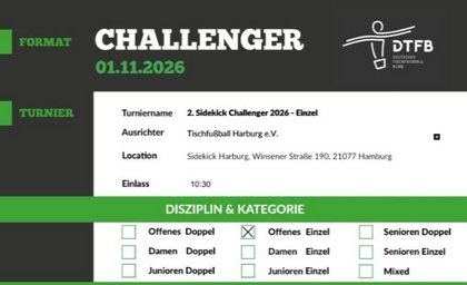 1. Sidekick DTFB Challenger 2026 - Einzel