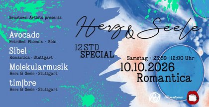 HERZ & SEELE w./ Avocado, Sibel, Molekularmusik, tim|bre - 12 Stunden Wohnzimmer