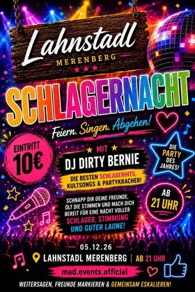 SCHLAGERNACHT IM LAHNSTADL MERENBERG!