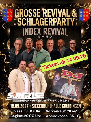 Große Revival- und Schlagerparty in 73344 Gruibingen