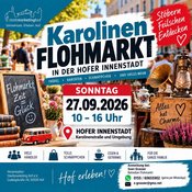 Karolinen Flohmarkt Hof Saale 27.09.2026