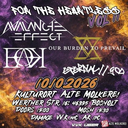 For the Heartless Vol. 11 - Metalcore-Abend