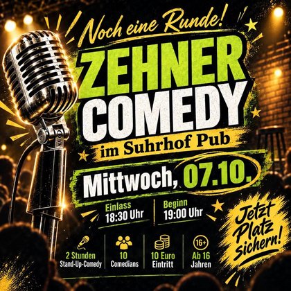 " Zehner Comedy " live im Suhrhof Pub