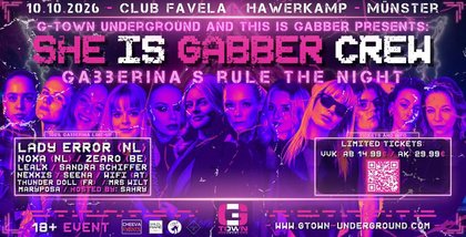 SHE IS GABBER - Gabberina´s Rule The Night