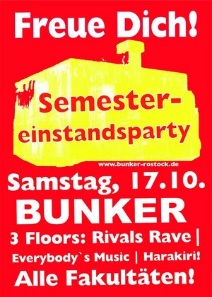 SEMESTEREINSTANDSPARTY IM BUNKER