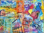 Ausstellung Antje Cibura "Farben, Fragmente und Geschichten" Mines Spatzentreff