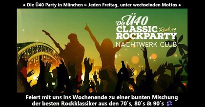 Rock44 °°DIE GROSSE Ü40 OPENINGPARTY NACH DER HERBSTPAUSE°° im Nachtwerk Club mit DJ Burly