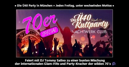 Rock44 °°BACK TO THE 70s°° » Das große Ü40 Kultparty Special im Nachtwerk Club München
