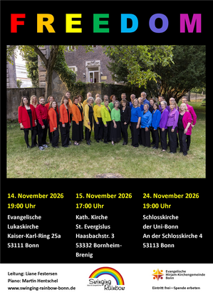 FREEDOM – Konzert des Jazz- u. Gospelchores Swinging Rainbow e.V.