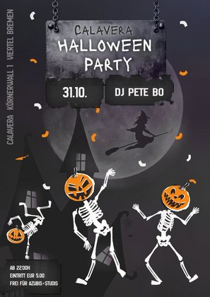 Halloween Party im Calavera - mit Pete Bo