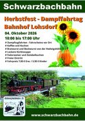 Herbstfest und Dampfzugfahrten