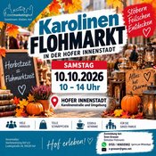 Karolinen Flohmarkt Hof Saale 10.10.2026