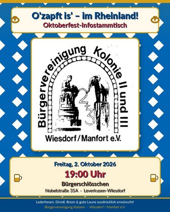 O’zapft is’ – aber bitte im Rheinland! Unser nächster Infostammtisch wird zum Mini-Oktoberf