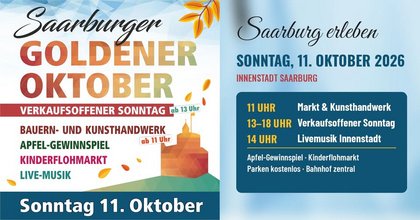 Saarburger Goldener Oktober 2026 – Verkaufsoffener Sonntag
