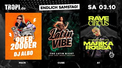 Endlich Samstag: Main: 90er 2000er Party + MARIKA ROSSA im A1