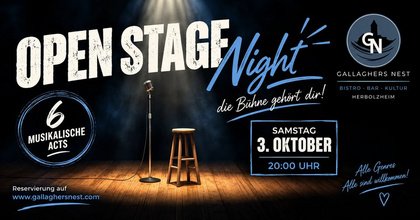 Open Stage Night mit 6 musikalischen Acts!