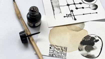 Do, 8.10. I 19 - 20.15 Uhr I Online-Workshop: Aquarell + Tusche I Für Erw. + Jugendl. ab 16 Jahren