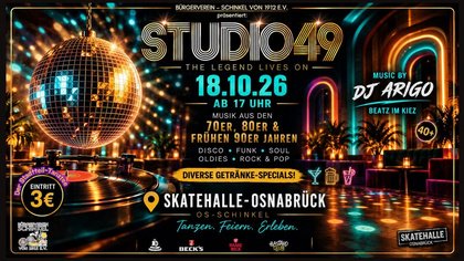 STUDIO49 - Der "Schinkel-Tanztee" in der Skatehalle/OS - OKT.26