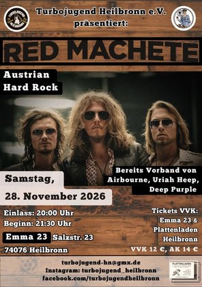 Konzert mit Red Machete - Austrian Hard Rock