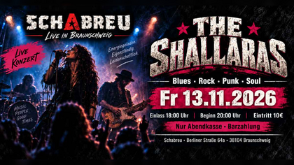 Fr 13.11.2026 - Live Konzert The Shallaras im Schabreu