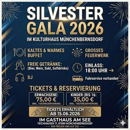 Silvestergala 2026 im Kulturhaus Münchenbernsdorf