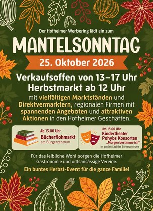 Verkaufsoffener Sonntag mit Herbstmarkt