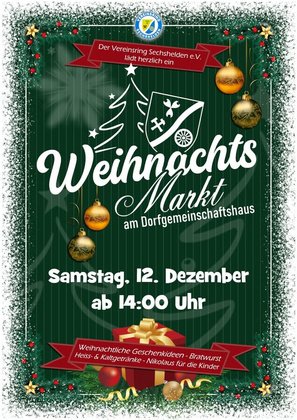 Weihnachtsmarkt am DGH Sechshelden