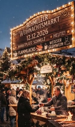 Weihnachtsmarkt auf dem Marktplatz Schmelz am 03. Adventsamstag