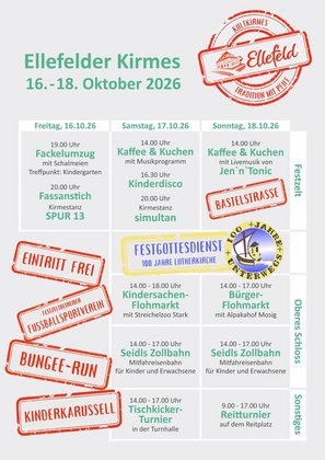 Ellefelder Kirmes 16. - 18.10.2026