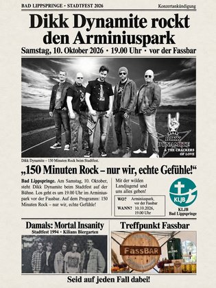 Stadtfest Bad Lippspringe Dikk Dynamite Rock Fassbar