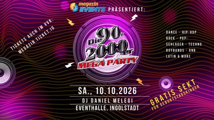 Erste 90er/2000er Megaparty nach der Sommerpause in der eventhalle
