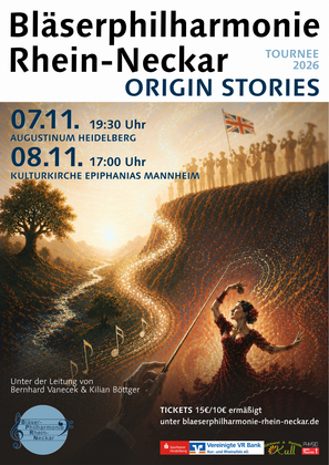 Bläserphilharmonie Rhein-Neckar – Konzerttournee 2026 "Origin Stories"