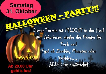 HALLOWEEN PARTY IN DER HEX!