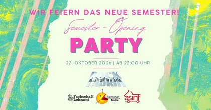 SEMESTER OPENING PARTY der Fachschaften Lehramt x Mathe x Informat | Basement @ Rockfabrik Augsburg