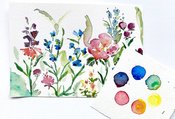 Sa, 10.10. I 16.30 - 17.45 Uhr I Online-Workshop: Florale Aquarelle I Für 8- bis 14-Jährige