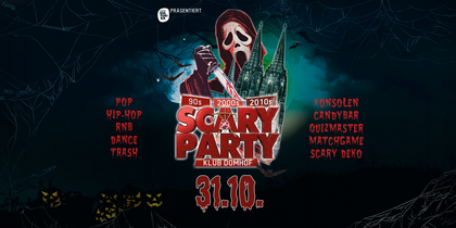 SCARY PARTY 90s 2000s 2010s Halloween Party Köln // 31.10. Domhof
