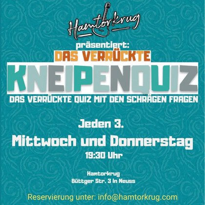 Das Große Neusser Kneipenquiz im Hamtorkrug