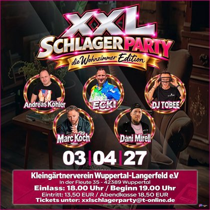 XXL Schlagerparty "Wohzimmmer Edition"
