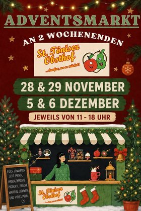 5ter Adventsmarkt auf dem St. Töniser Obsthof