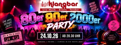 🪩 80er, 90er & 2000er PARTY – DIE NACHT DER MEGA-HITS! 🪩