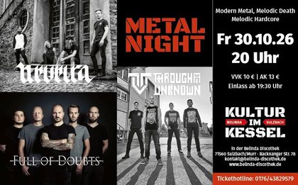 METAL NIGHT – Neveira, Full of Doubts, Through the Unknown