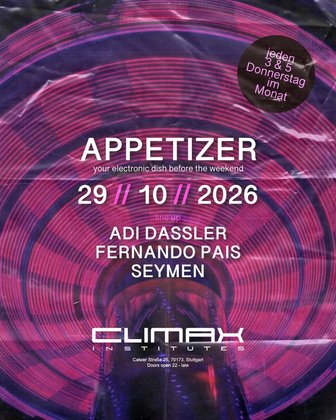 APPETIZER - ADI DASSLER · FERNANDO PAIS · SEYMEN