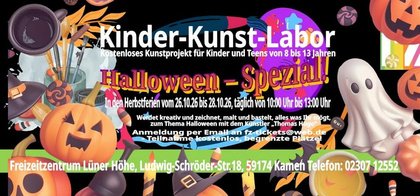 KinderKunstLabor - Halloween - Spezial in den Herbstferien im FZ Kamen