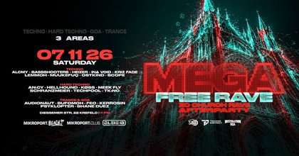 MEGA FREE RAVE | Official Church Rave AFTERPARTY | Techno, Hard Techno & Goa