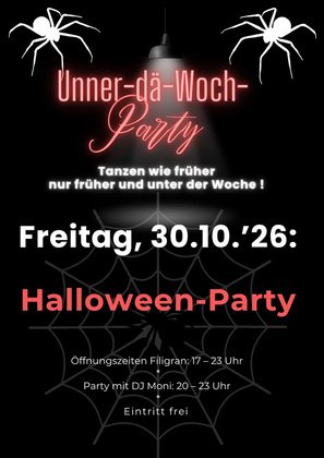 Unner dä Woch Party im Filigran, Halloween-Party