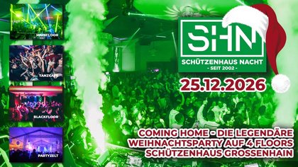 SCHÜTZENHAUS-NACHT | Coming Home - die Weihnachtsparty auf 4 Floors • 25.12.