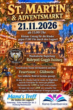 Martinsfeuer mit Adventsmarkt