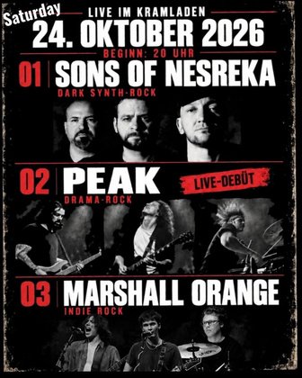 LIVE: Peak / Marshall Orange / Sons Of Nesreka