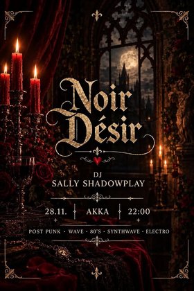 NOIR DÉSIR in der AKKA mit Dj Sally Shadowplay